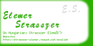 elemer strasszer business card